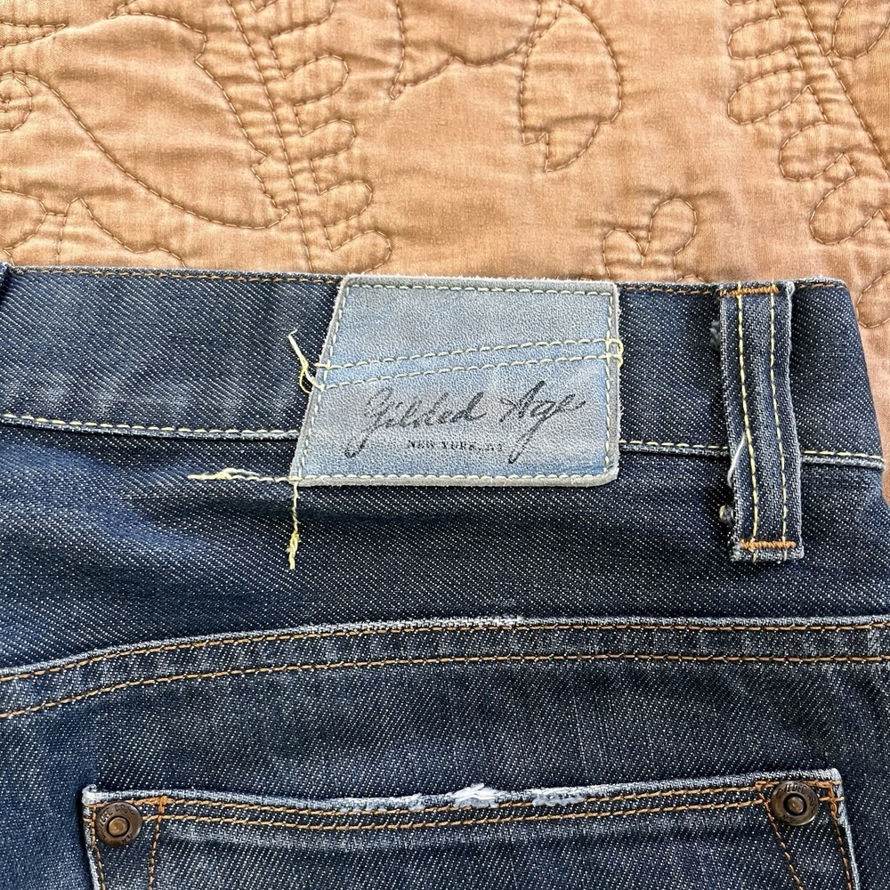 Gilded Age GA-1008Z Luxury Italian Denim Straight Leg 30x32 Green Stitch Accent - Picture 14 of 14